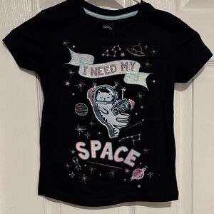 Wonder Nation Black Astronaut Cat T-Shirt